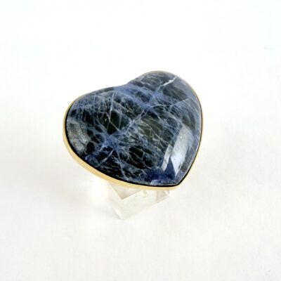 Anillo lápiz lazuli corazón