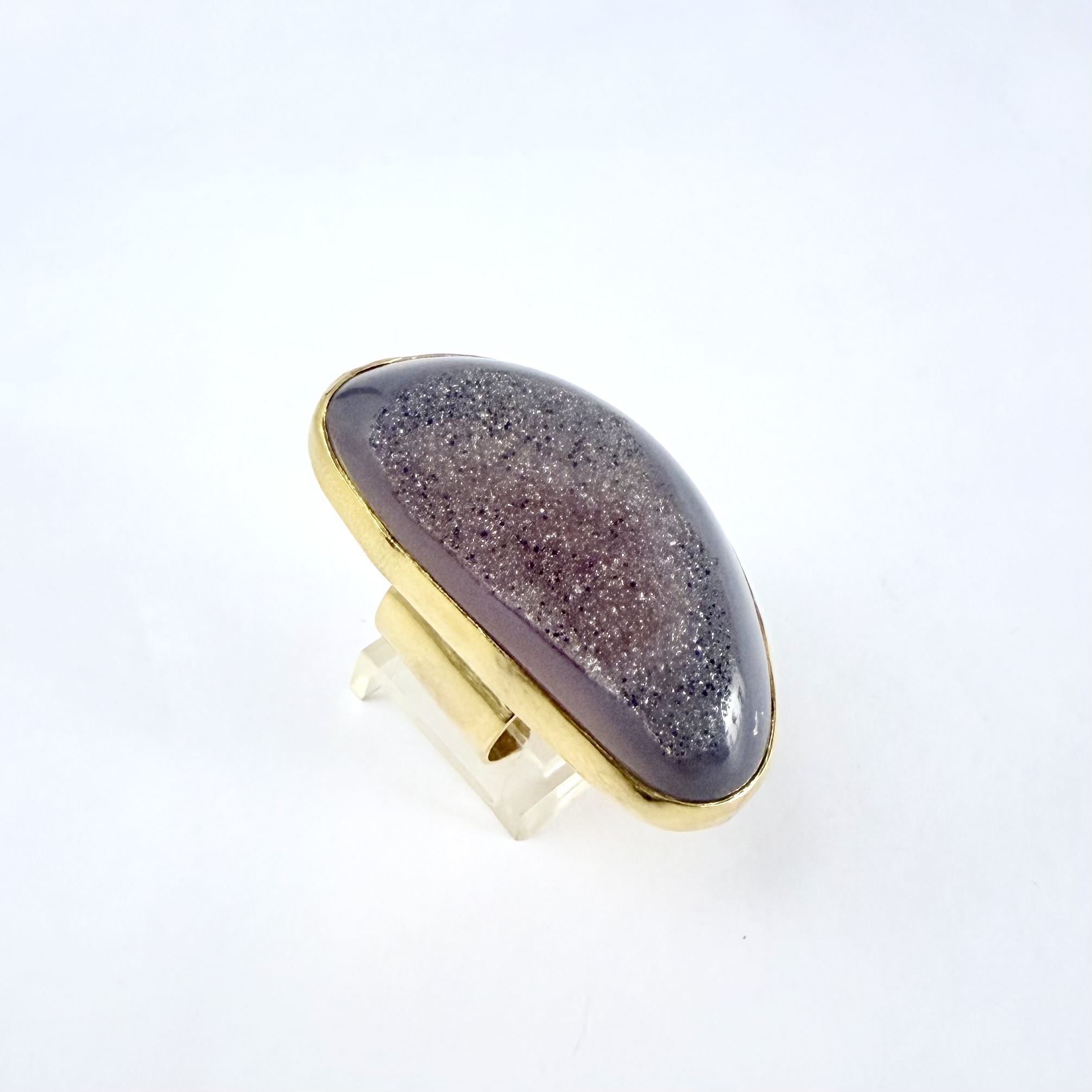 Anillo ágata druzy