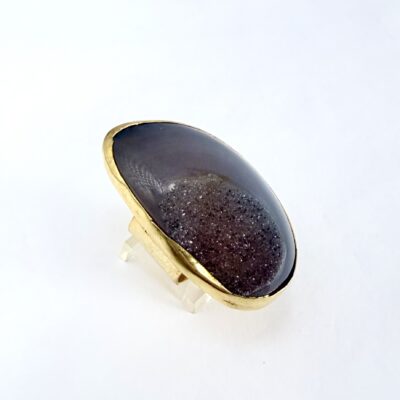 Anillo ágata druzy