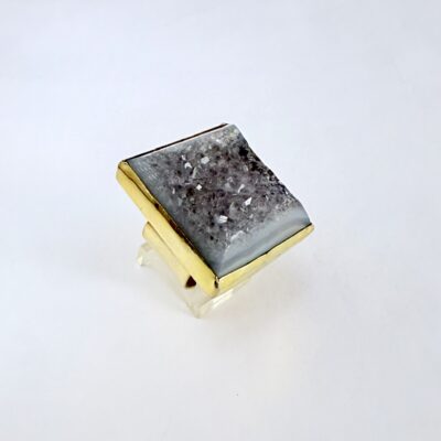 Anillo ágata druzy