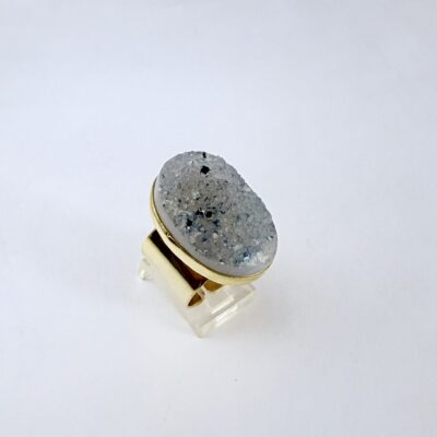 Anillo ágata druzy