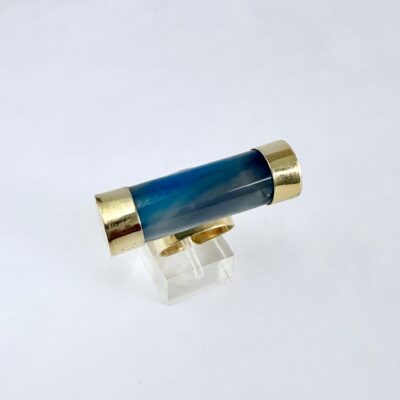 Anillo ágata azul