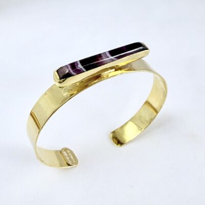Brazalete Ágata morada