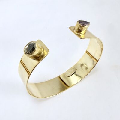 Brazalete piedras facetadas doble