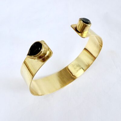 Brazalete piedras facetadas doble